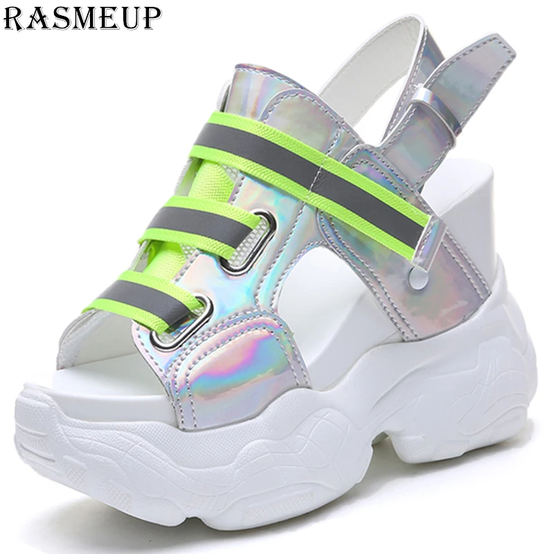 RASMEUP/женские босоножки на высоком каблуке 11 см 2019 г. Летние женские замшевые