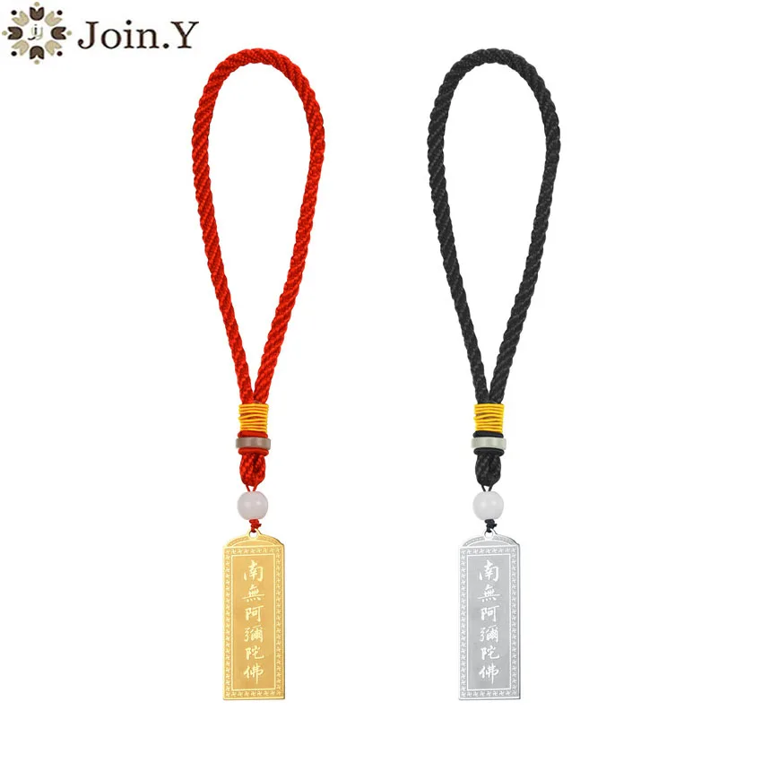 Join. Y брелок из нержавеющей стали титановая сталь тибетского буддизма золотой