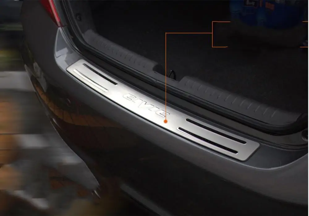 Для Honda Civic 9th generation 2012- из нержавеющей стали Задний бампер протектор Подоконник багажник рельефная пластина отделка задняя