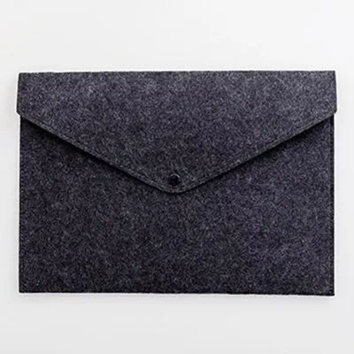 Dark Gray Бизнес офисная сумка Портфели сумка для хранения файлов шерстяной фетр папка A4 файл Органайзер большой Ёмкость два стиля унисекс файл посылка - Цвет: Dark Gray
