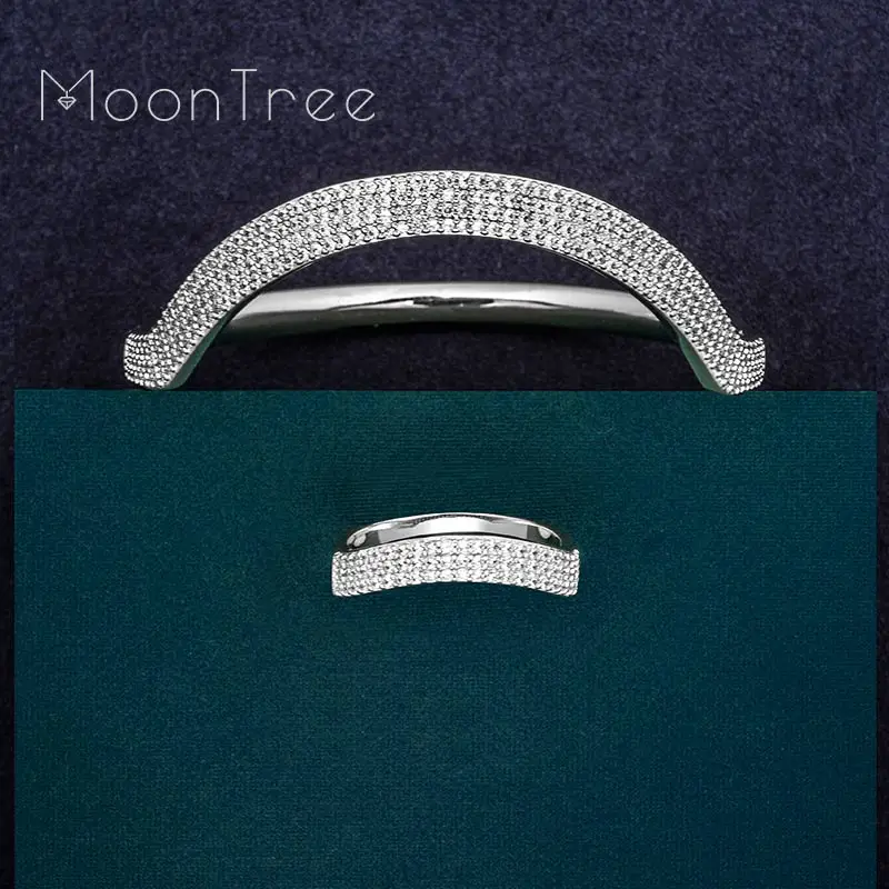 MoonTree модные роскошные супер блестящие Геометрия AAA кубического циркония для
