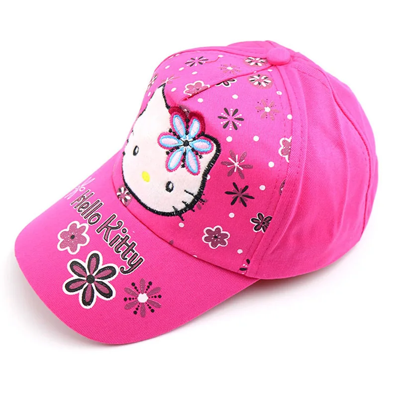 F Hello kitty/летние шапки принцессы для маленьких девочек, для маленьких мальчиков и девочек, коллекция года, Детская кепка с рисунком hello kitty, милая бейсболка для улицы - Цвет: F