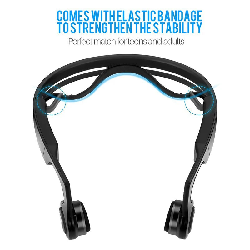 Bone Conduction Headphones Waterproof Outdoor Sports Headset Wireless Bluetooth Earphone Stereo with Microphone for Running | Электроника