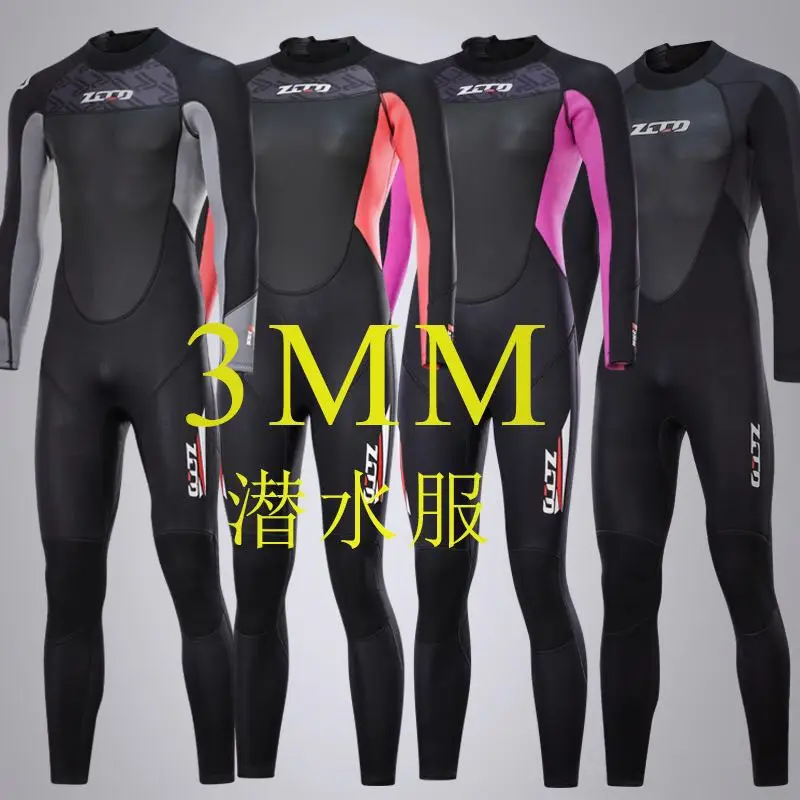 

DIVING Professional Neoprene 3MM Wetsuit One-Piece Full body For Men Scuba Dive Surfing Snorkeling Spearfishing Plus Size