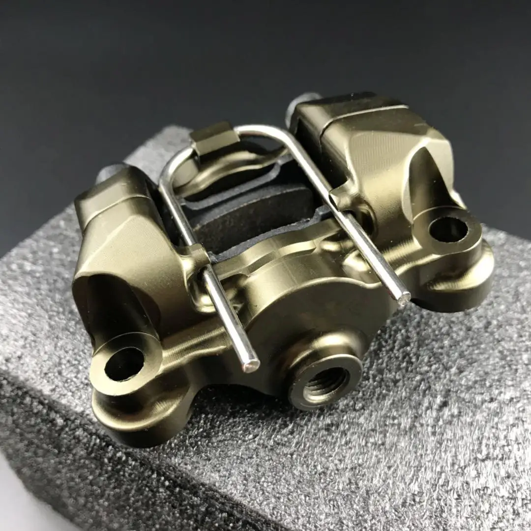 bronze Тормозной суппорт для мотоцикла p2* 24 мм 70 мм монтажное отверстие для honda gp hrc moto - Цвет: bronze