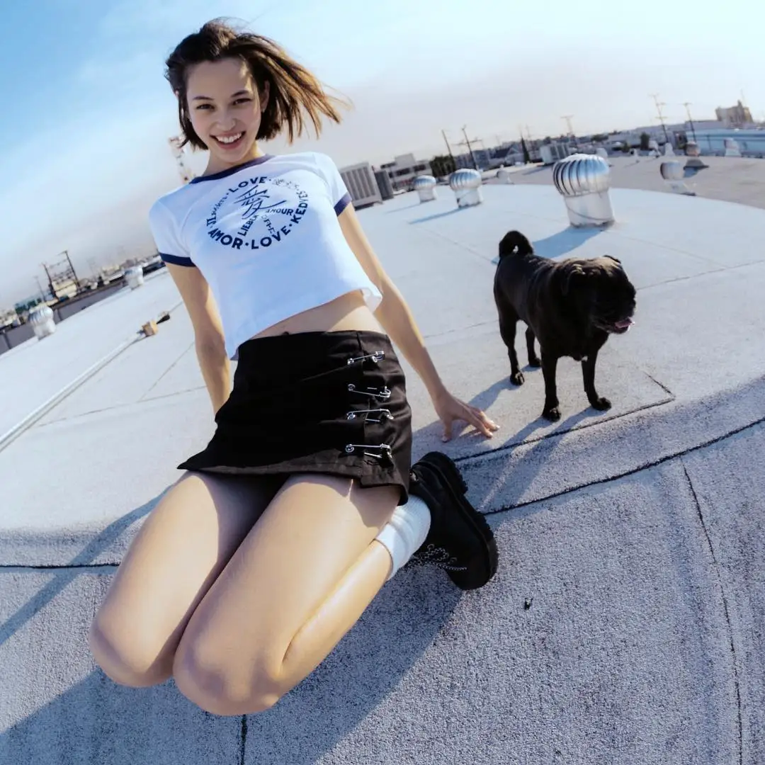 Flectit Punk Rock Style Safety Pin A-Line Mini Skirt with Side Split High Waisted Collins Skirt Women Harajuku Street Wear