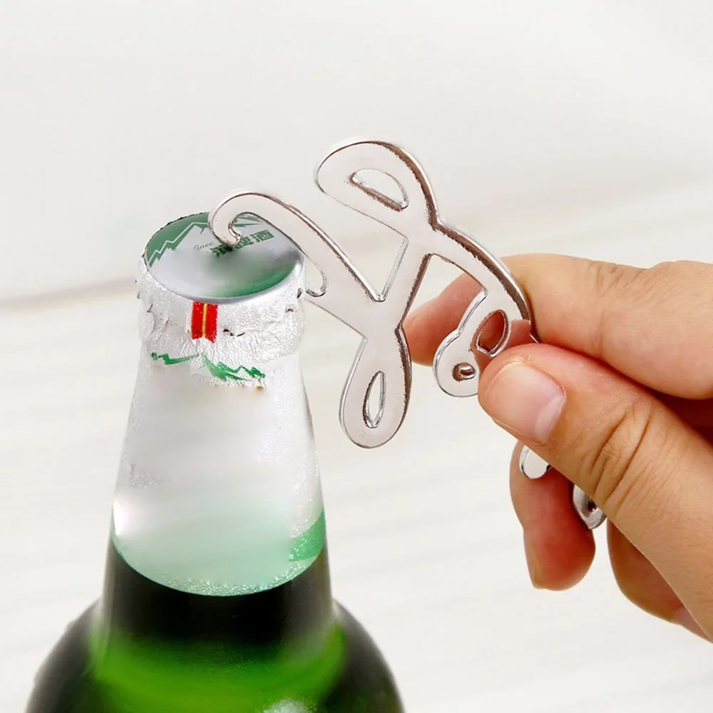 Креативная Золотая Серебряная открывалка для бутылок в форме сердца сплав