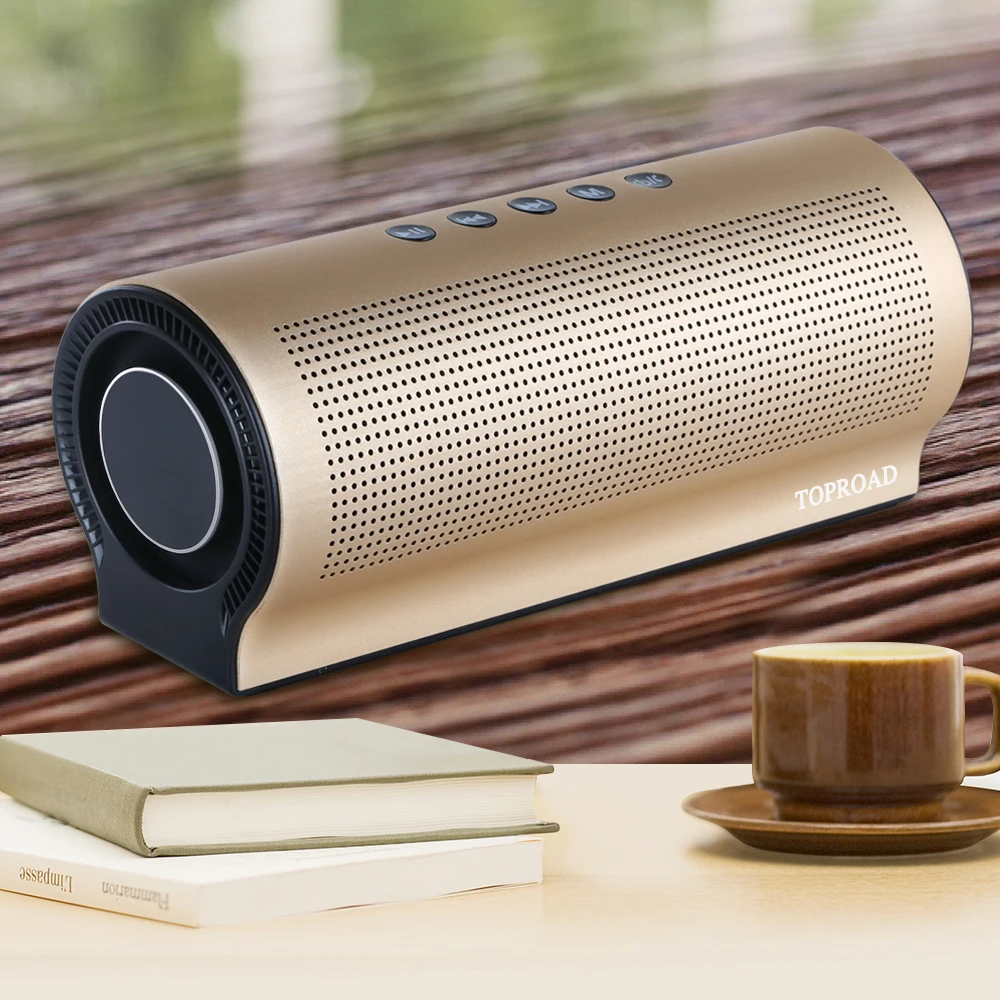 TOPROAD беспроводной Bluetooth динамик шокирующий Бас Звук caixa де сом мультимедийная Колонка динамик s поддержка TF AUX линия в громкой связи