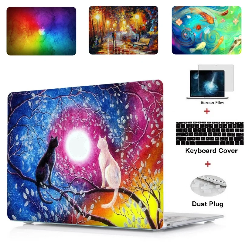 2020 Новый чехол для Apple Macbook Air 11 13 Pro Retina 12 15 дюймов цветной ноутбука с сенсорной