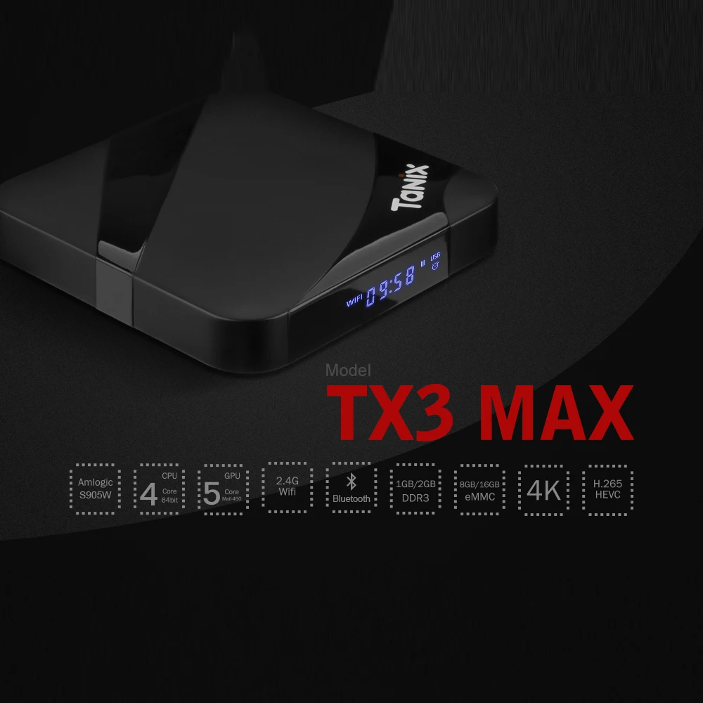 ТВ-приставка PULIERDE TX3 Max 2 ГБ 16 Android 7 1 Amlogic S905W с новым ALICE UX телеприставка 4G Wifi BT4.1