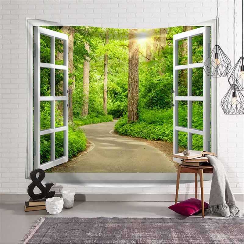 Оконный настенный гобелен Хиппи Мандала одеяло ковер йога коврик скатерть