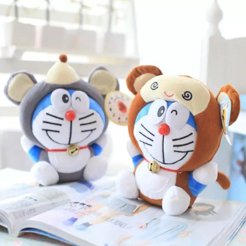20 см Kawaii Китайский Зодиак Stand By Me Doraemon плюшевая игрушка мягкая кошка Животные Собака Кролик Плюшевая Кукла милый подарок для детей