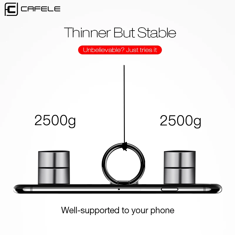 CAFELE палец кольцо мобильный телефон универсальный стенд держатель для iPhone X 8 7 samsung
