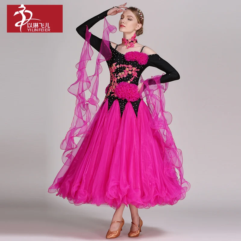 A0013 Черный корсет с фатиновой юбкой платье фламенко для женщин Бальные танцы