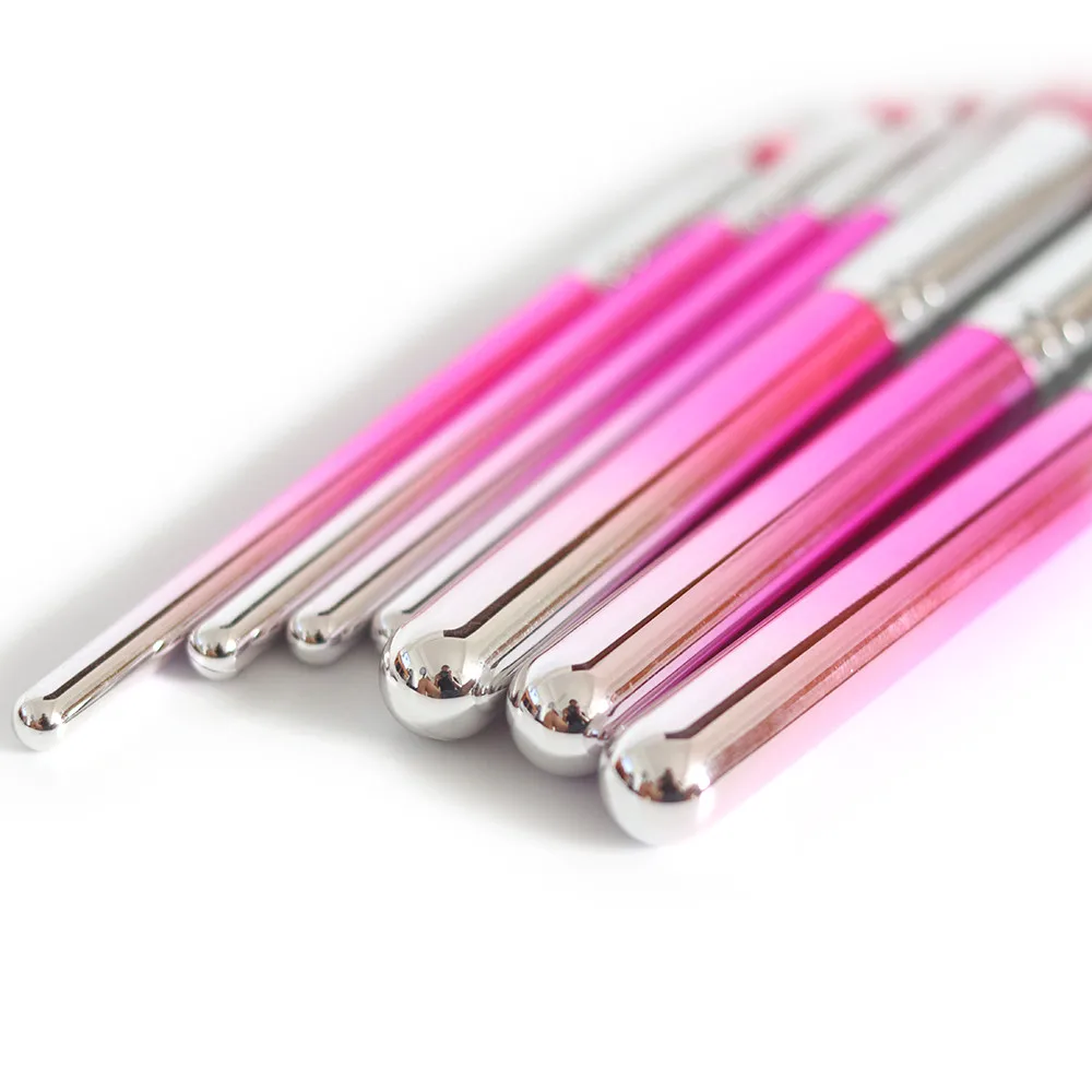 Новые женские Модные кисточки 7 шт. градиентная Кисть для макияжа инструменты