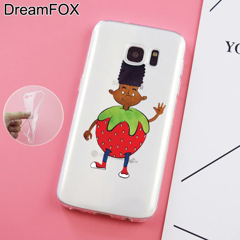 Dream Fox K348 горячий клубничный Мягкий ТПУ силиконовый чехол для samsung Galaxy Note S 6 7 8 9 Edge
