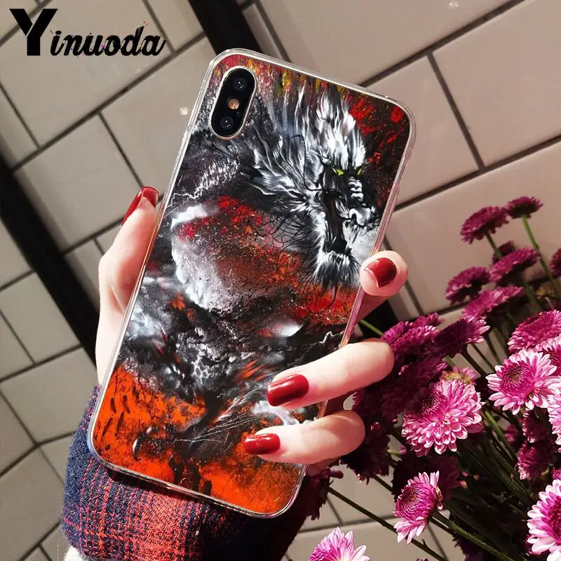 11pro MAX китайский стиль Дракон Мягкий Силиконовый ТПУ чехол для телефона iPhone 5 5Sx 6 7