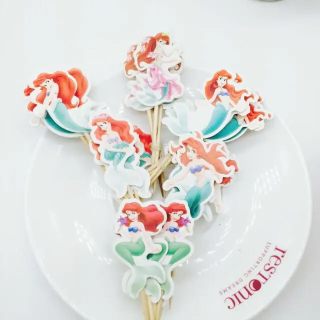 24 шт./лот Милая обертка для принцессы с русалочкой и кексом девочек Конфетная