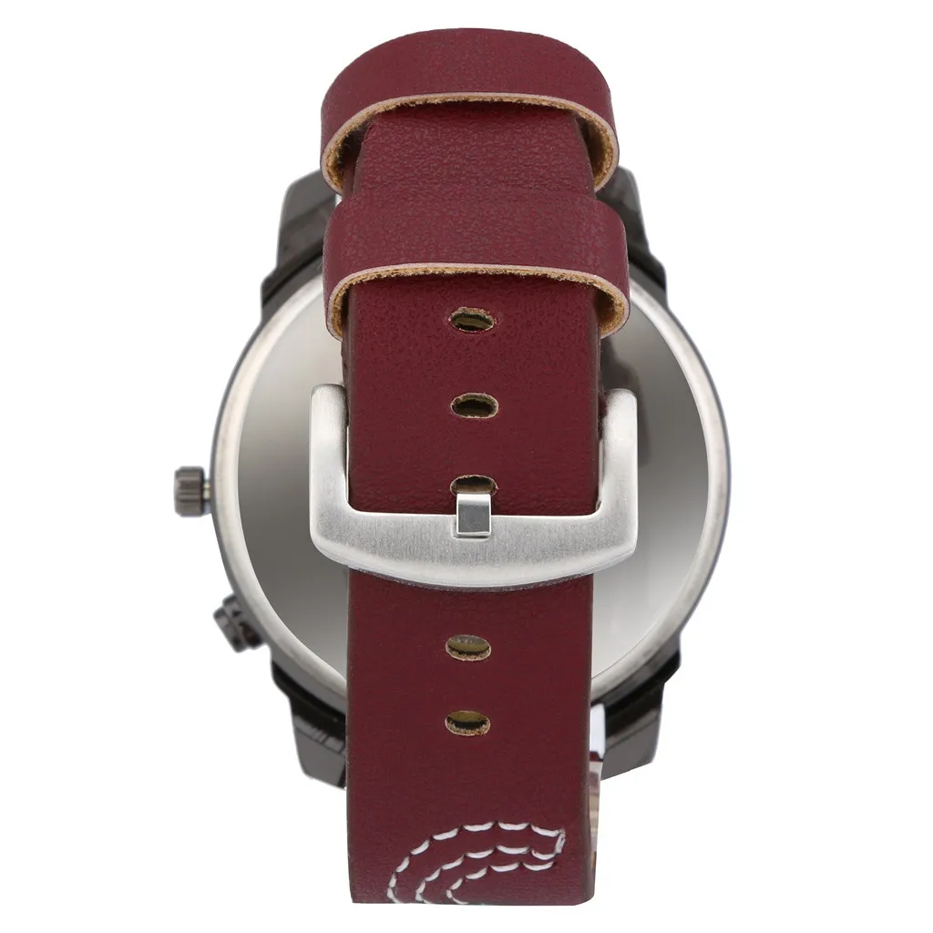 Часы otoky мужские часы Роскошные Reloj Hombre бизнес большой циферблат модный кожаный