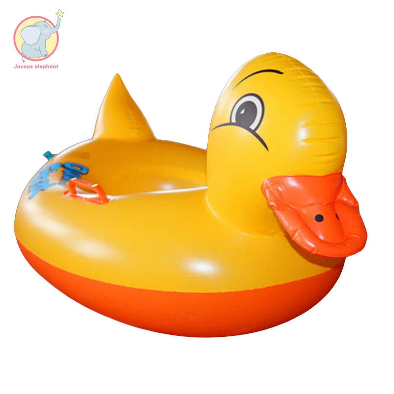 Inflatable yellow duck Baby Kids Cartoon Safety swimming seat ring circle Air Mattress water toys for child kids beach party | Спорт и