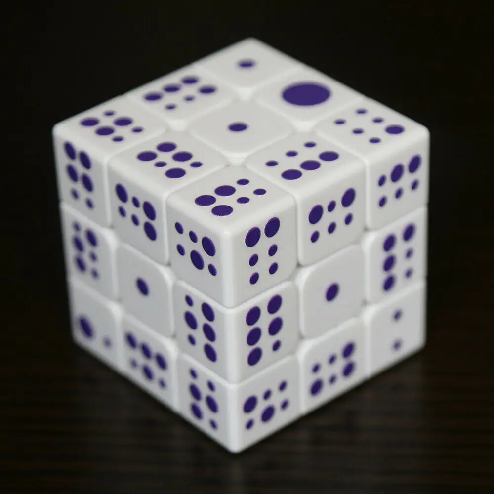 3x3x3 рельефный эффект брейл УФ печать скорость магический куб iq игра Твист Головоломка для слепого зрения Seakness Необычные кубические мозговые Прорезыватели 3х3