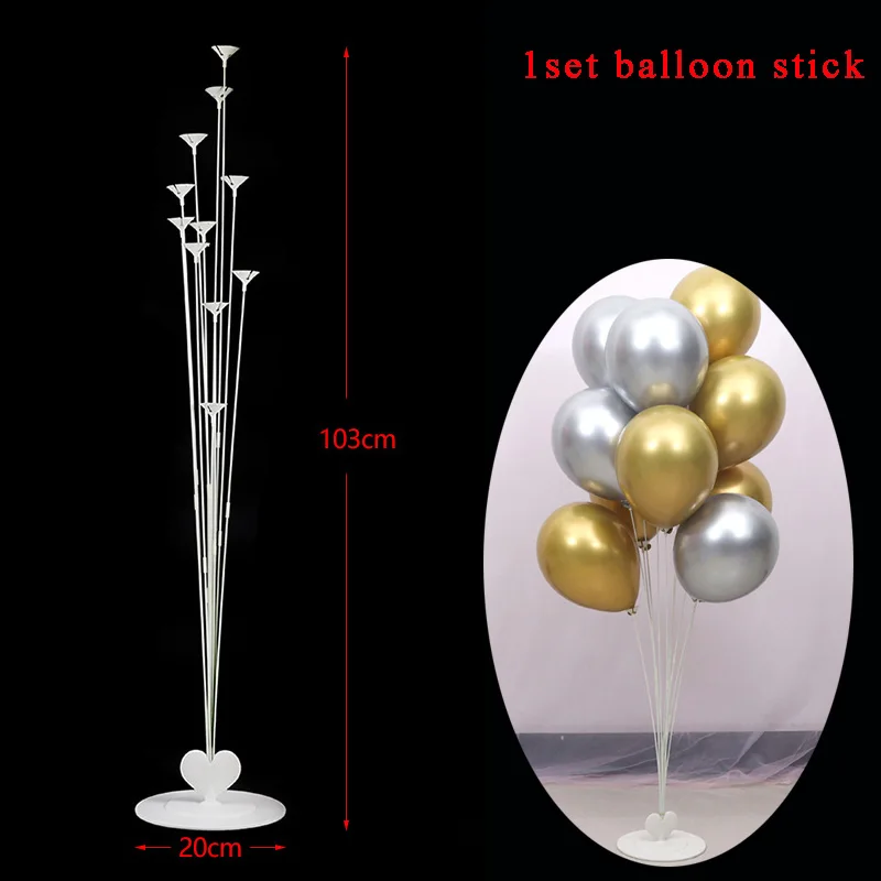 1set balloon stand B День Святого Валентина свадьба украшение стола подставка для воздушных шаров держатель колонна День Рождения шар палочка украшение для свадьбы дня рождения - Цвет: 1set balloon stand B