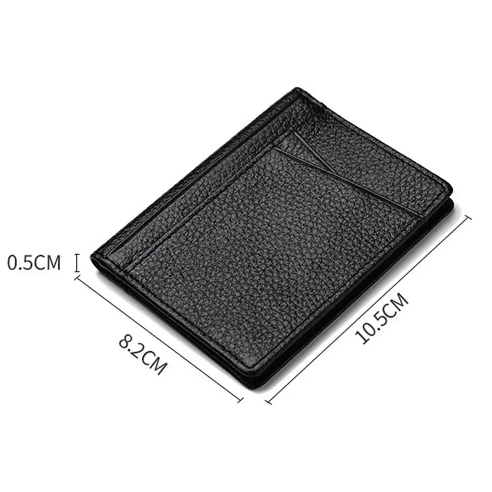 

1pcs 2020 New Black Genuine Leather Men Wallet Slim Soft Wallet Mini Credit Card Wallet Purse Card Holders Drop Shipping