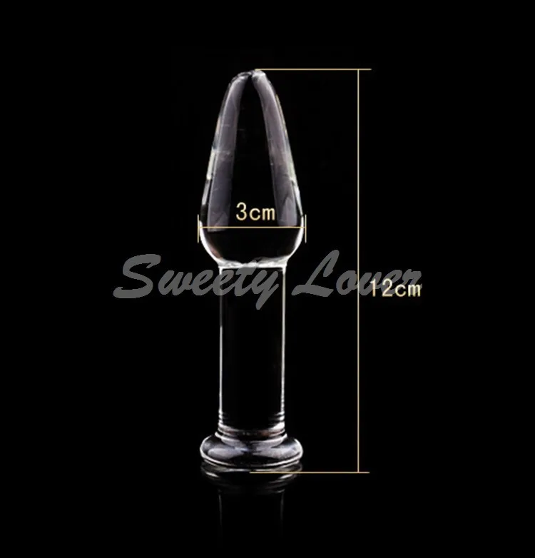 Потрясающе! Интимные изделия стеклянная Анальная пробка 12*3 см большая