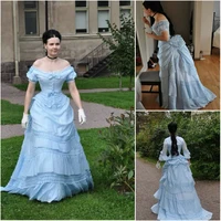 2017 newluxs vintage victorian dresses 1860s scarlett civil war southern belle dress marie antoinette dresses us4 36 c 801