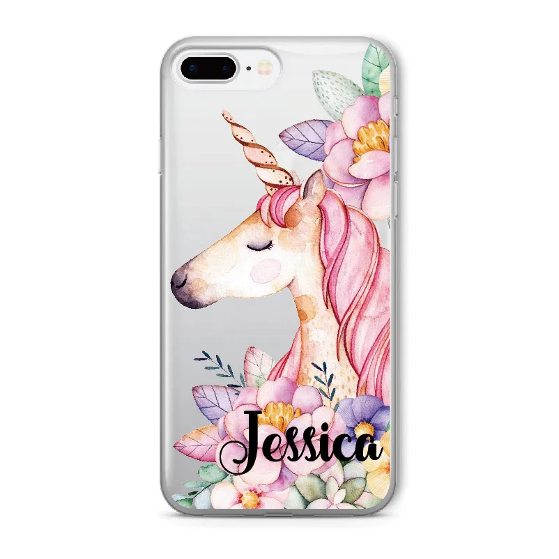 2-Black Text Для iPhone 6 6S XS Max 7 7Plus 8 8Plus 5X11 Pro Max XR персонализированное имя Любовь Корона Единорог Мягкий Прозрачный чехол для телефона - Цвет: 2-Black Text