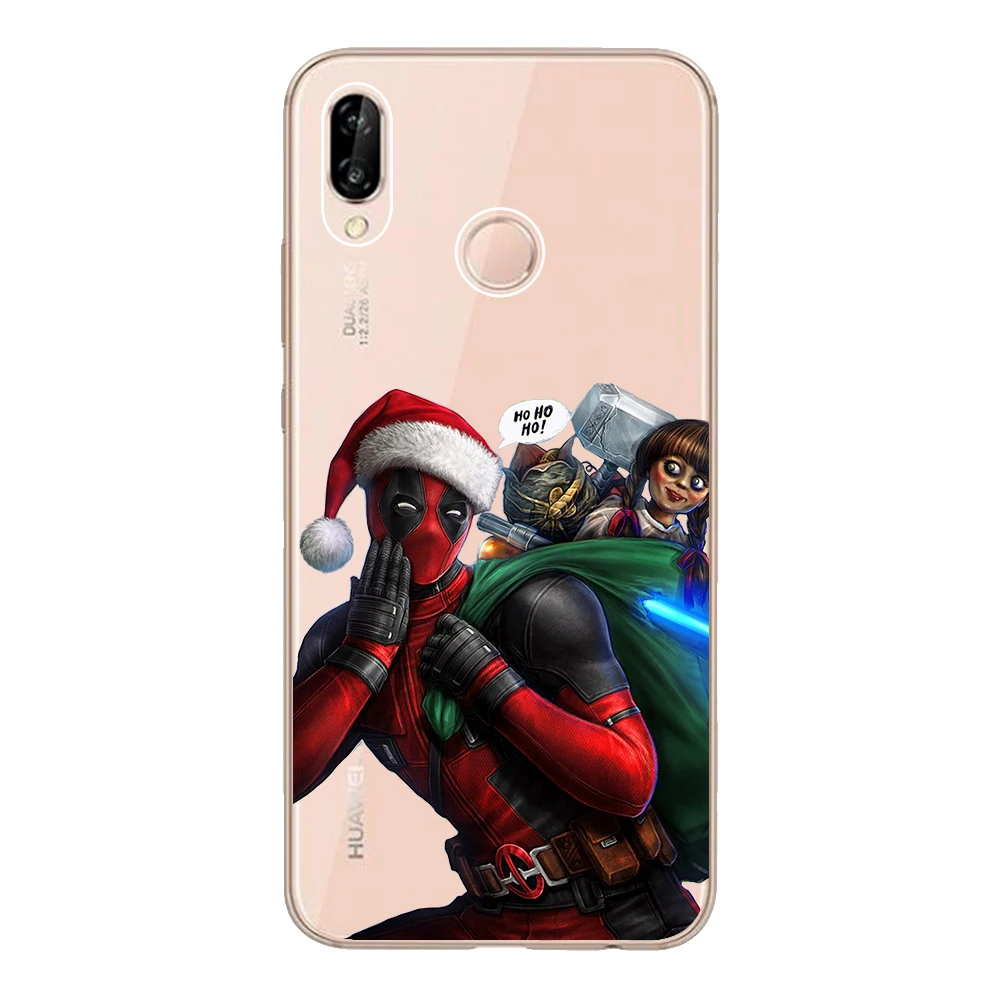 Мягкий чехол из ТПУ для Huawei P8 P9 Lite 2017 P10 Plus P20 Pro силиконовый телефона Deadpool Spiderman Venom |