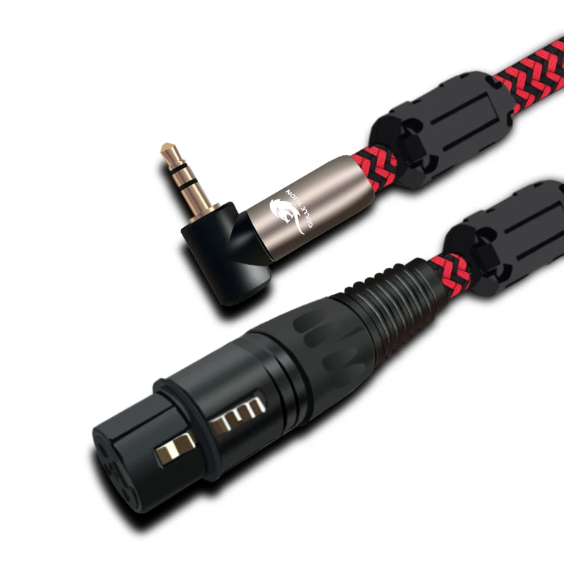Аудиокабель с углом 3 5 мм на гнездо XLR стерео разъем 1/8 дюйма для CD-плеера Walkman