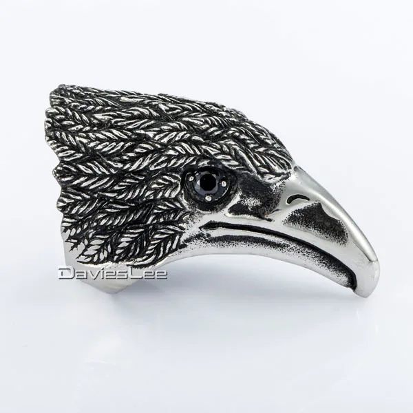 Уникальный подарок орел ястреб рок-н-ролл хип-хоп черный серебряный тон