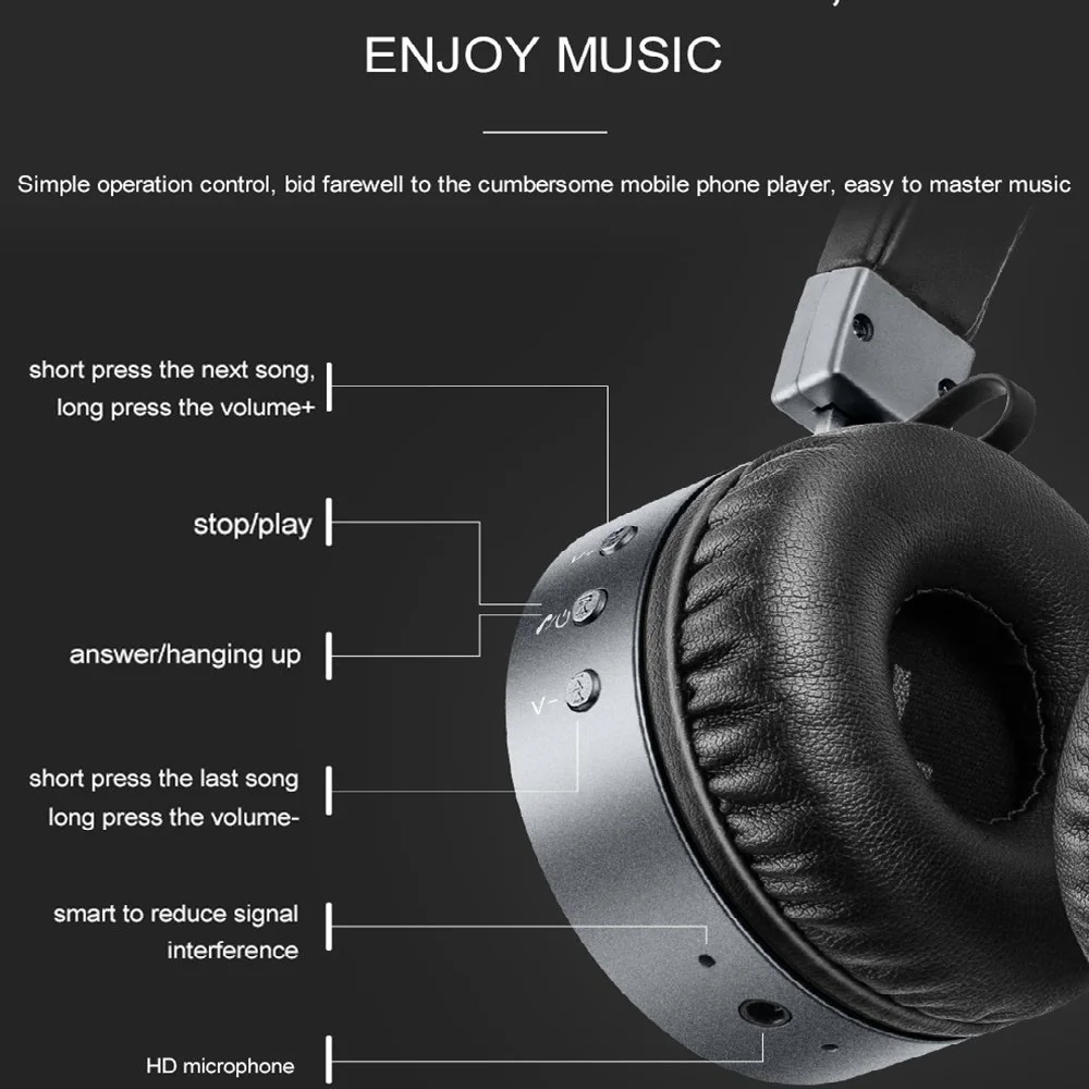 Picun P10, беспроводные Bluetooth наушники, Hi-Fi, стерео, на ухо, гарнитура, шумоподавление, наушники с микрофоном для детей, девочек, мальчиков, женщин