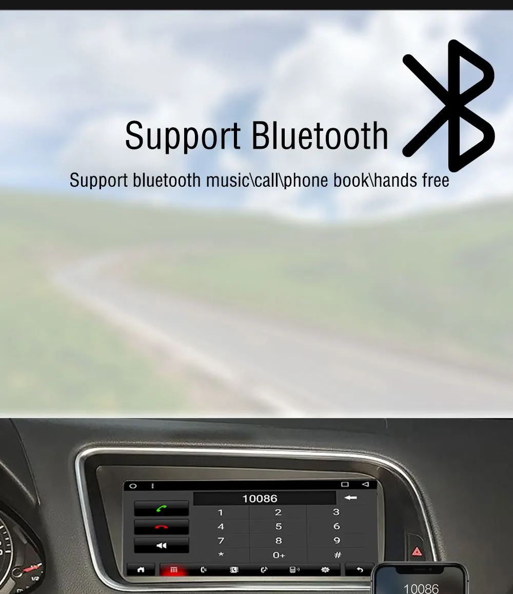 2 Din Android 7,1 Автомагнитола для Audi Q5 2010 2011 2012 2013 Стерео gps навигация Автомагнитола