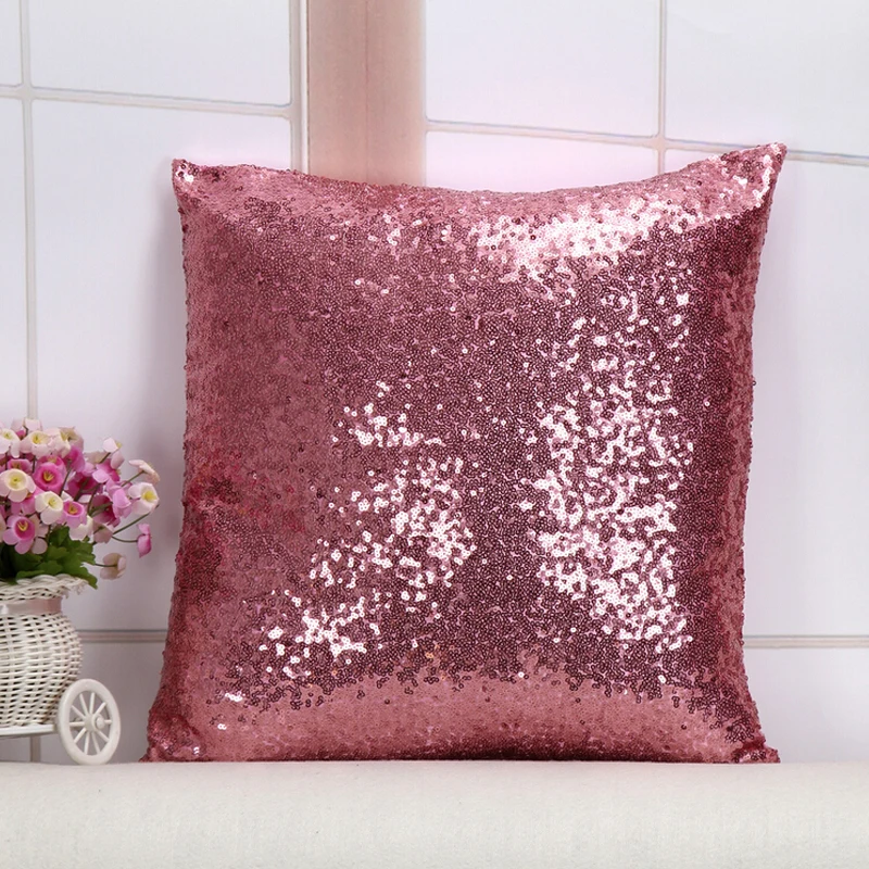 Фирменная Новинка Серебряный Bling блестящие сверкающие чешуйчатой Подушка с блестками Чехол Подушка Чехол мультипликационным мотивом высокое качество