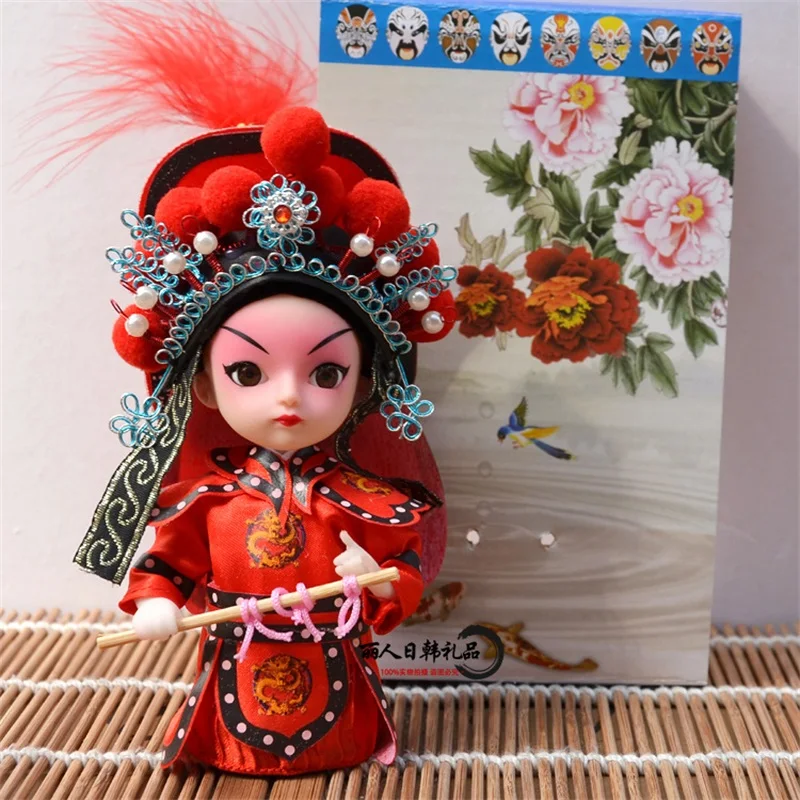 1 шт. версия Q Пекинская опера Блюз ручной работы маленькая кукла Смола ремесла