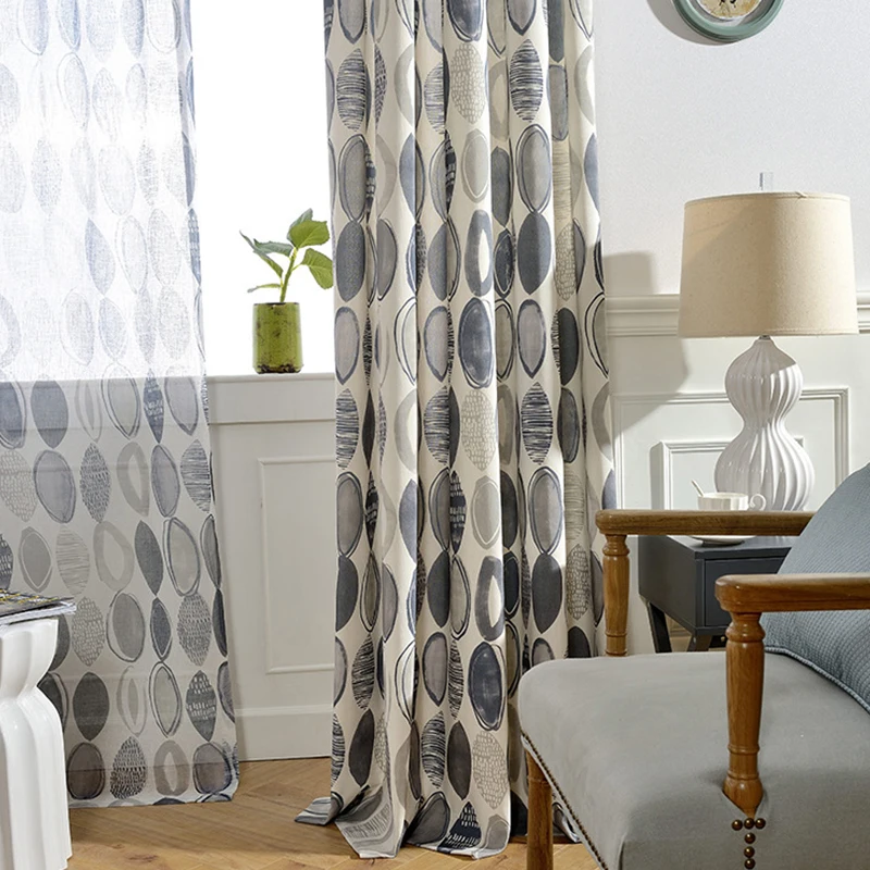 2020 горячая Распродажа занавески с принтом современный стиль для гостиной