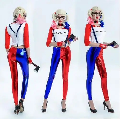 Отряд Самоубийц Харли Квинн косплей костюм костюмы на Хэллоуин для взрослых