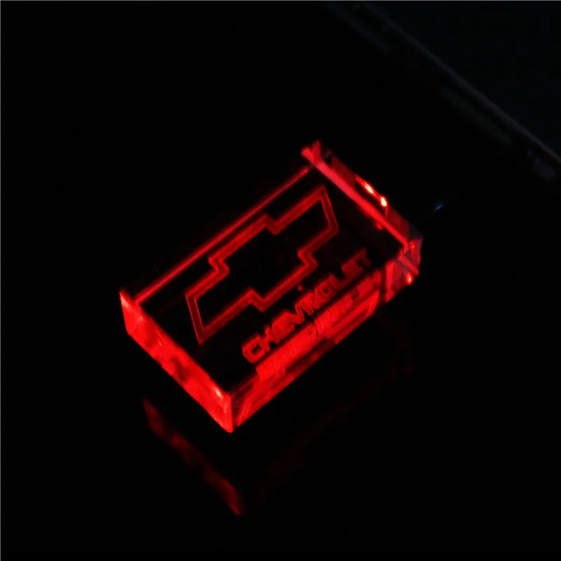 Red 64GB usb2.0 металлический кристалл Chevrolet ключ модель автомобиля USB флэш-накопитель 4GB 8GB 16GB 32GB драгоценный камень ручка привода специальный подарок - Цвет: Red