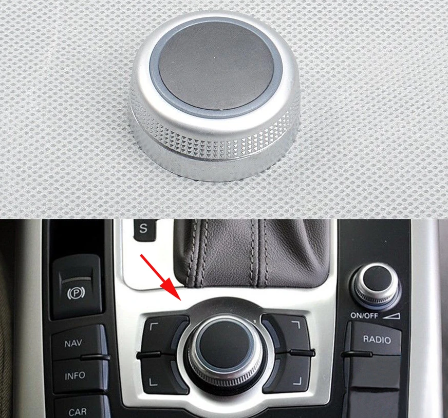 Хромированная крышка с кнопкой управления меню MMI для AUDI A6 C6 05 11 A8 D3 Q7 RS6 4F0 919 069