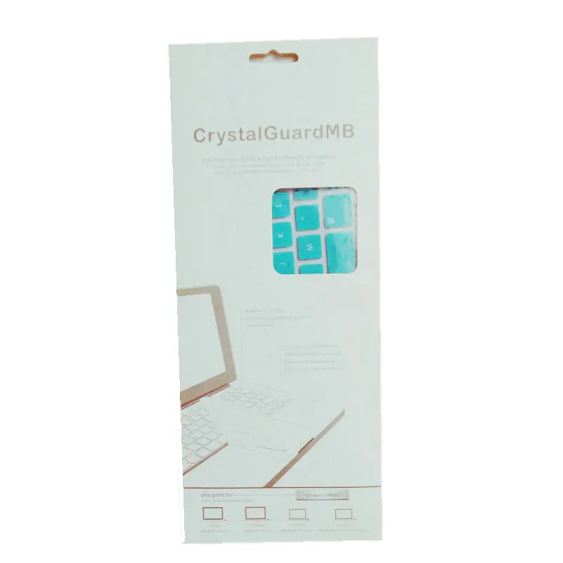 Оптовая продажа ESP испанская Радужная Клавиатура Защитный чехол для Macbook Air 13 Pro 15