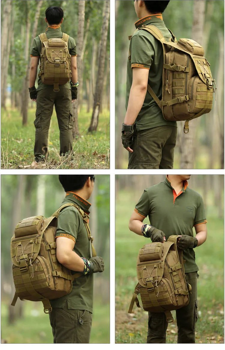 Тактический охотничий рюкзак Molle, походная сумка, Рюкзаки большой емкости, армейский военный страйкбольный рюкзак, аксессуары