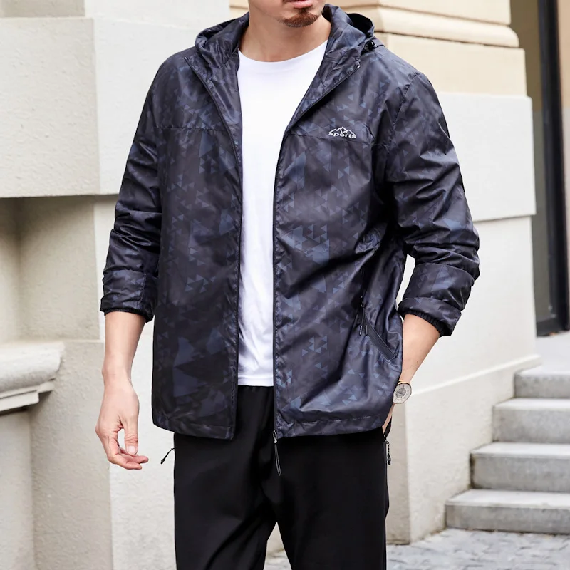 2019 Осенняя новая куртка с капюшоном и длинными рукавами мужская бомбер в