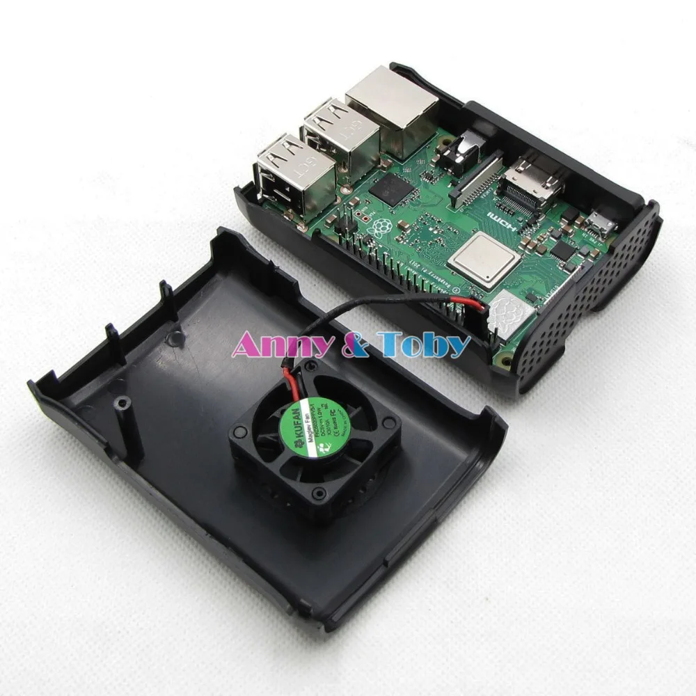 Модель B41: Raspberry PI3B + plus B черный чехол Корпус Корпуса корпус из АБС пластика для Ras pi