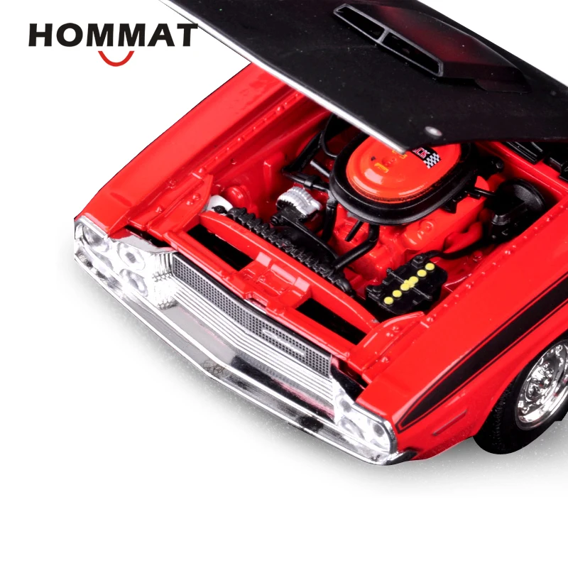 Hommate Simulation Welly 1:24 Scale 1970 Dodge Challenger T \ A Модель из сплава мышц литые игрушечные машинки Коллекционная модель автомобиля