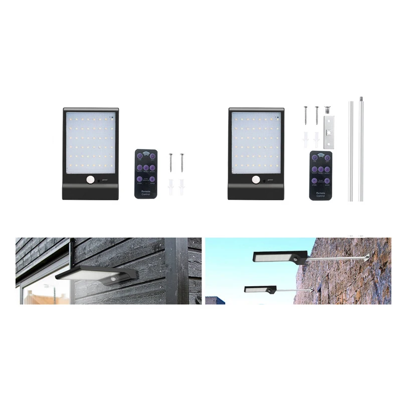 48 Светодиодный светильник на солнечных батареях регулируемый цвет с