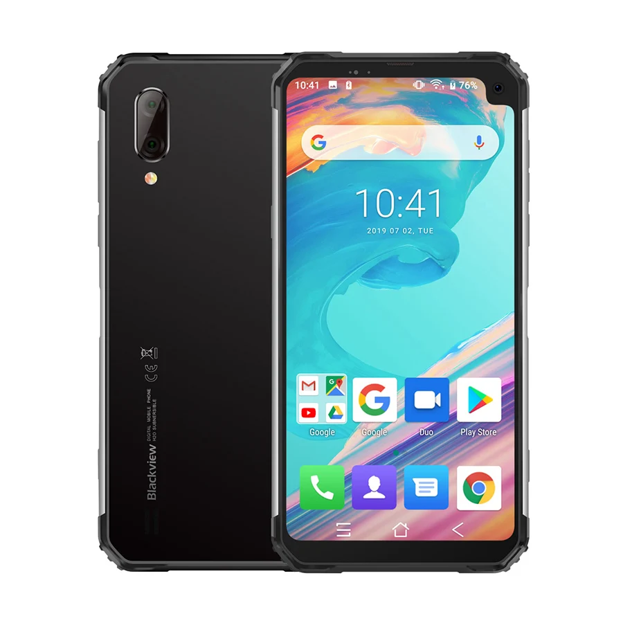 Blackview BV6100 6,8" прочный смартфон Helio IP68 Водонепроницаемый 3 ГБ+ 16 ГБ Android 9,0 NFC 4G мобильный телефон