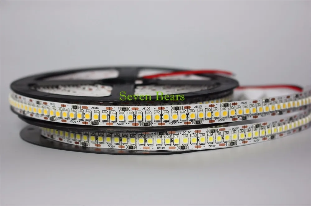 1/2/3/4/5 м/лот Светодиодные ленты 3528 240 светодиодный s/метр DC12V высокое Яркость 3528 гибкий светодиодный светильник