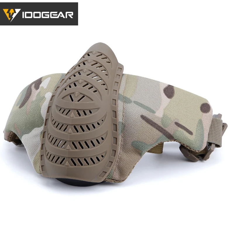 Страйкбольная маска IDO GEAR пейнтбольная из ТПУ полулицевая Тактическая Военная